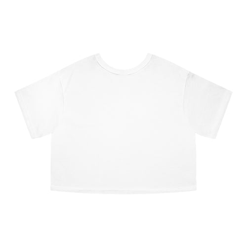 Cropped T-Shirt —Peach Hibiscus Floral "JAVENLO" Crop Tee