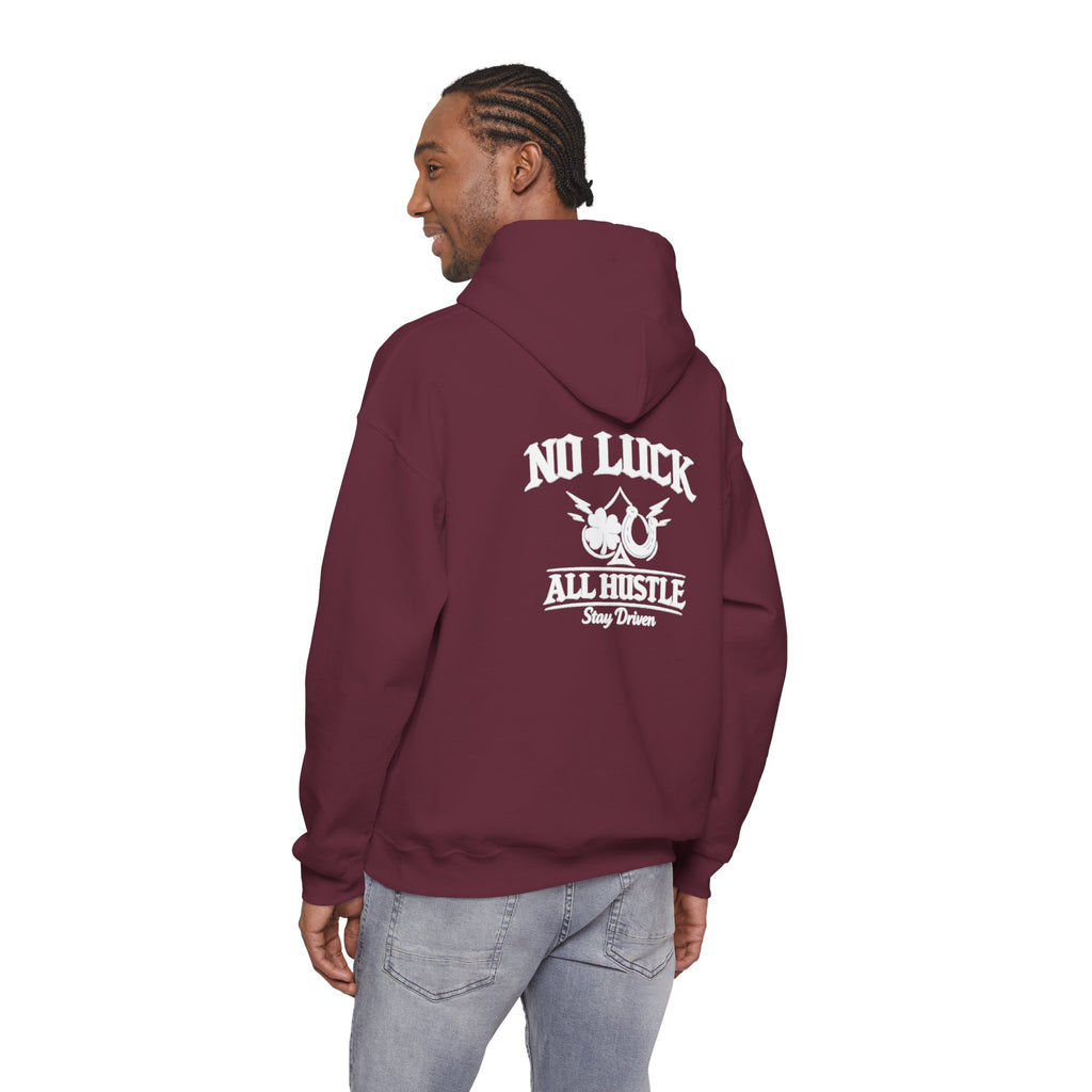 No Luck All Hustle Hoodie – Motivational Streetwear Pullover