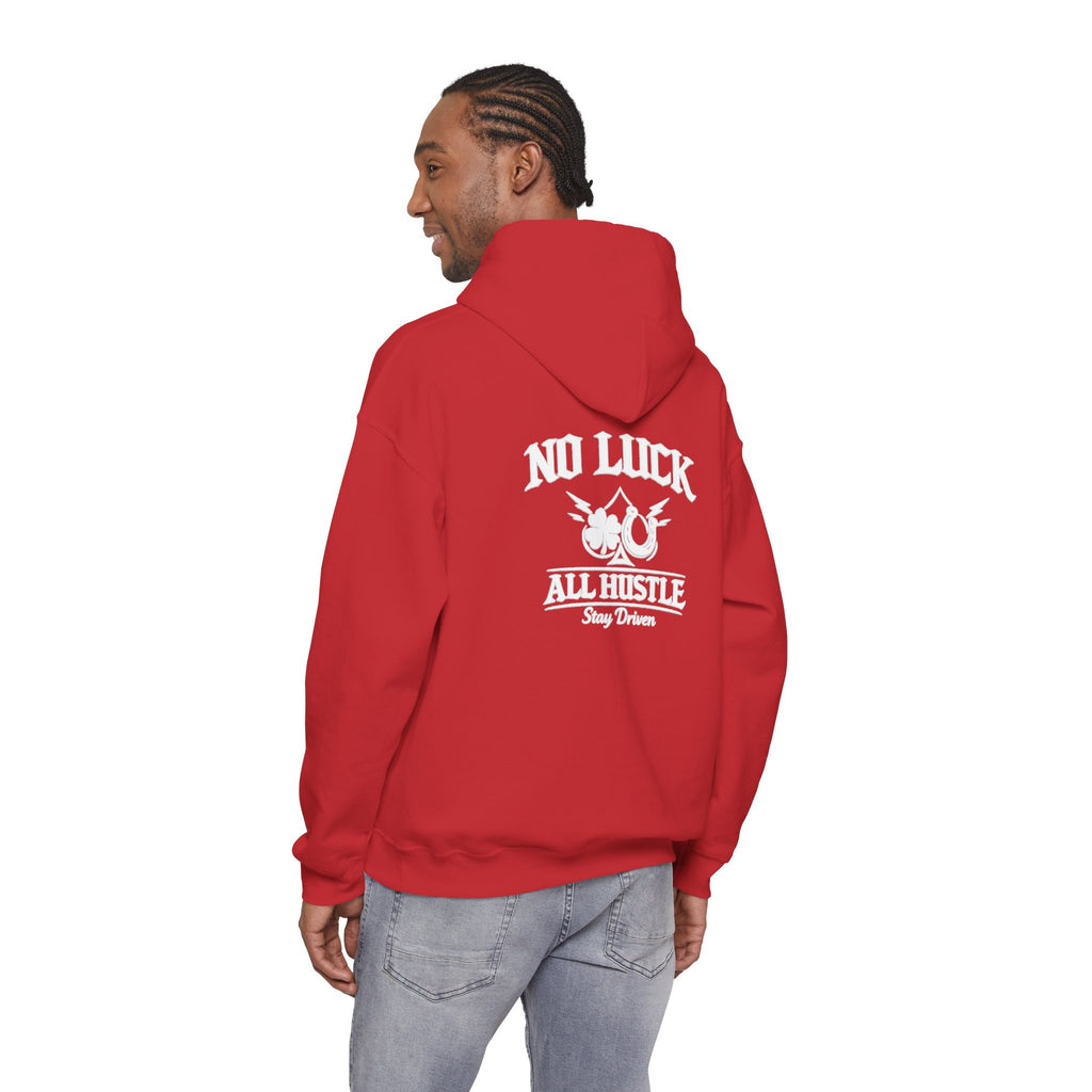 No Luck All Hustle Hoodie – Motivational Streetwear Pullover