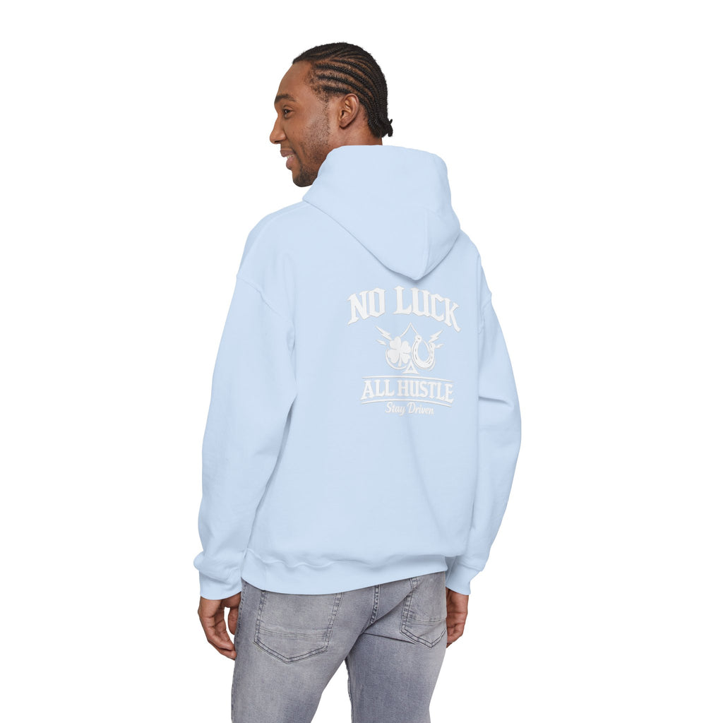 No Luck All Hustle Hoodie – Motivational Streetwear Pullover