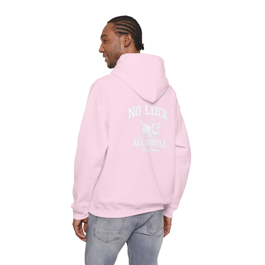 No Luck All Hustle Hoodie – Motivational Streetwear Pullover