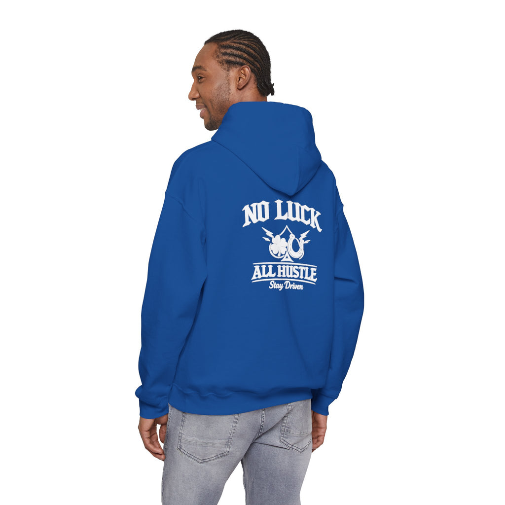 No Luck All Hustle Hoodie – Motivational Streetwear Pullover