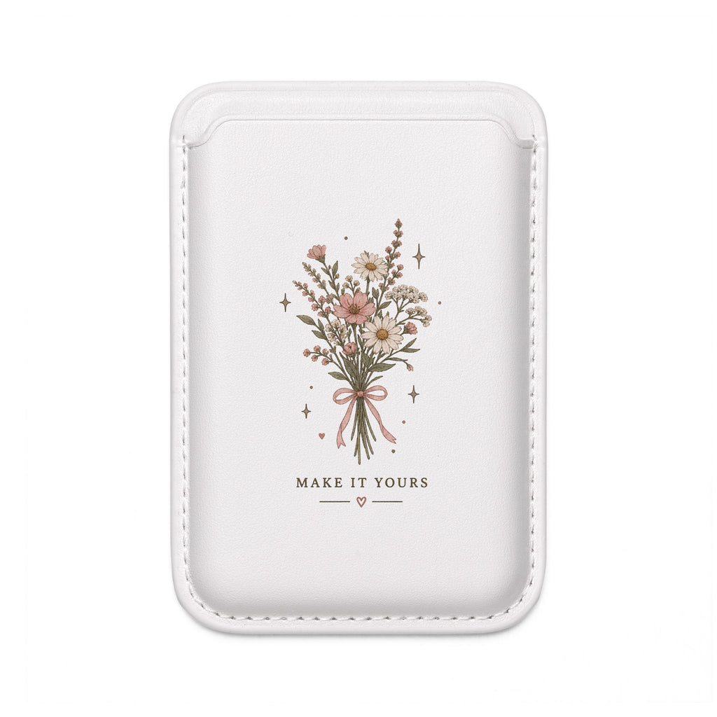 Vegan MagSafe Wallet — Floral Bouquet "Make It Yours" Card Holder
