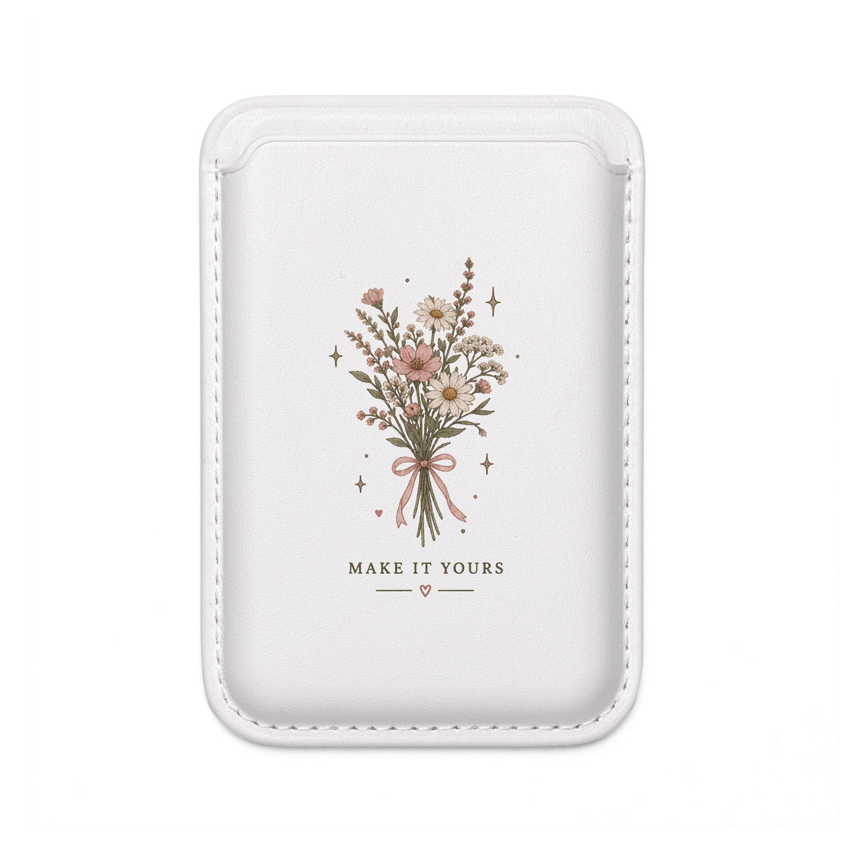 Vegan MagSafe Wallet — Floral Bouquet "Make It Yours" Card Holder