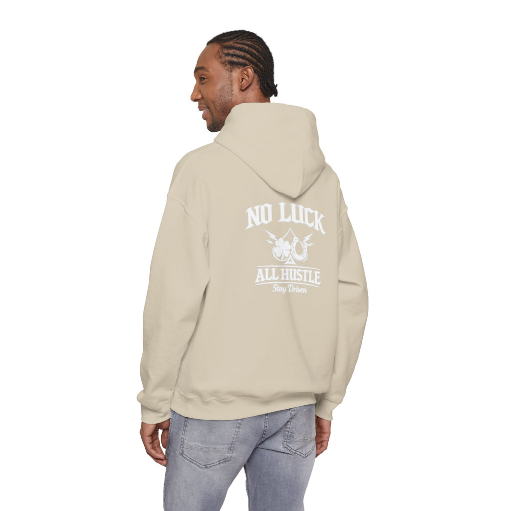 No Luck All Hustle Hoodie – Motivational Streetwear Pullover